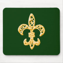 Fleur De Lis Gold Mousepad