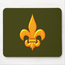 Fleur De Lis Gold Mousepads