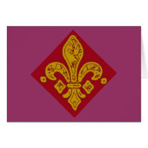 Fleur De Lis Hälsnings Kort