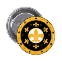 fleur de lis knappar med nål