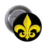 Fleur De Lis Konst guld Knapp