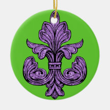 Fleur de lis Lila Juldekoration