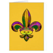 Fleur de lis Maskera Kort