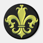 Fleur De LIs Önska guld New Orleans Magneter För Kylskåp