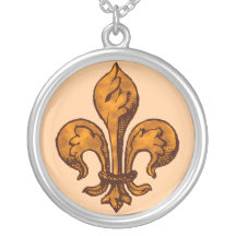 Fleur de lis Orange Goth Anpassningsbar Halsband