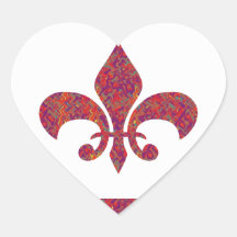 Fleur de Lis - på konstnärliga juvelmönster för NO Klistermärke