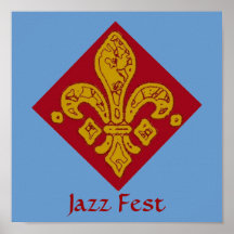 Fleur De Lis Röd, JazzFest Affisch