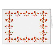 Fleur De Lis Röd Kort