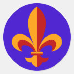 Fleur-de-lis Rund Klistermärke