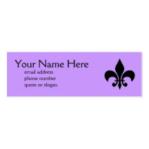 Fleur de Lis Smala profilerar kortet Visit Kort