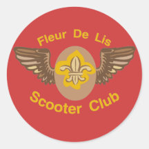 Fleur De Lis Sparkcykel klubb Klistermärke