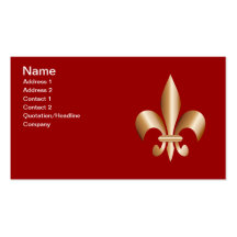 Fleur de lis visitkort