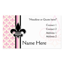 Fleur de Lis Visitkort Mallar