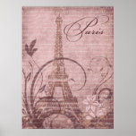 Fleur de Paris Eiffel torn 30"" rosor x40 Affischer