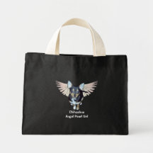 Flicka för Chihuahuaängelpärla Tote Bags