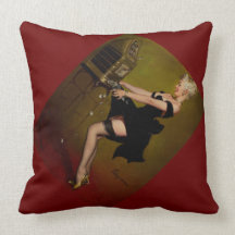 Flicka för pinup för vintageGil Elvgren enarmad ba Kudde