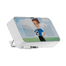Flicka personlig för fotbollspelare notebook högtalare