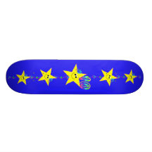 Flicka Smileystjärnor numrerar Skateboard 10