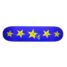 Flicka Smileystjärnor numrerar Skateboard 7