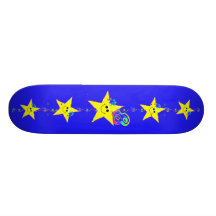 Flicka Smileystjärnor numrerar Skateboard 8