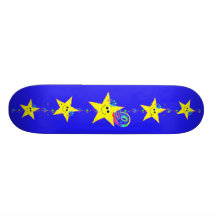 Flicka Smileystjärnor numrerar Skateboard 9