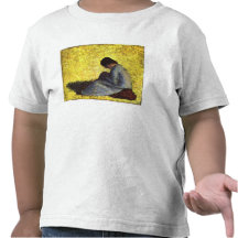 Flicka som placeras på gräsmatta av Georges Seurat Tröja