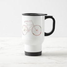 Flickaktigt blom- cykel kaffe muggar