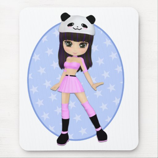 Flickaktigt flicka Debbie Mousepad Mus Matta