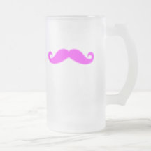 Flickaktigt Fuchsia rosa mustasch Kaffe Mugg