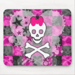 Flickaktigt skalle & Crossbones Mus Mattor