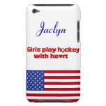Flickalekhockey med hjärta! - U.S./Personalize iPod Touch Överdrag
