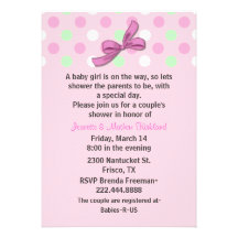 Flickapars inbjudan för baby shower