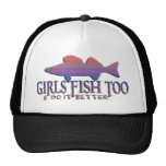 FLICKOR FISKAR FÖR WALLEYE BASEBALL HAT