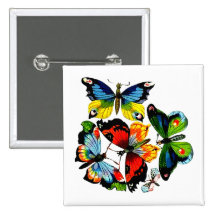 Flock av fjärilar pins