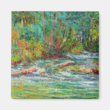 Floden av Epte på Giverny, sommar Claude Monet Kylskåpmagneter