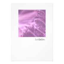 Flor ·, Fractalkonst ·, Lavendar Individuella Inbjudningskort