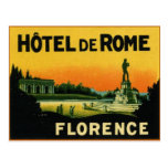 Florence italienHOTELL DeROME vykort