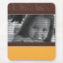 Flott chic blom- FOTOmall (orangen) Musmattor