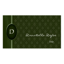 Flott elegant Monogramdamastvisitkort