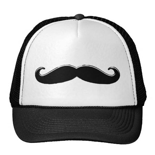 Flott mustasch trucker keps