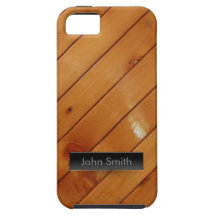 Flott Wood randar med anpassningsbar namnger fodra iPhone 5 Case-Mate Fodraler