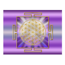 Flower Of Life Yantra Postkarte