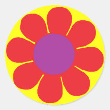 Flower power klistermärken