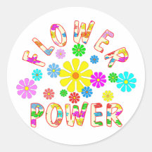Flower power klistermärken