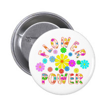 Flower power knapp med nål
