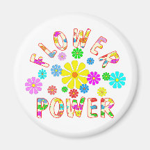 Flower power kylskåpsnagnet