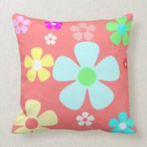 Flower powerflickor kudder