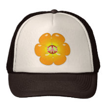 Flower powerfredstecken trucker kepsar
