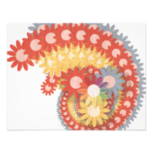 Flower powervintage skräddarsydda inbjudan