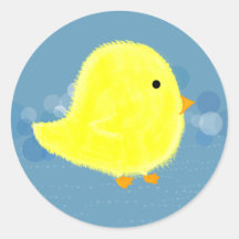 Fluffiga babychickklistermärkear